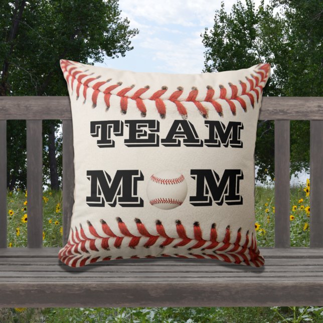 Coussin Équipe de baseball maman (Créateur téléchargé)