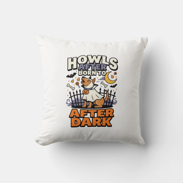 Coussin Équipe de chien de Halloween Boo (5) (Recto)