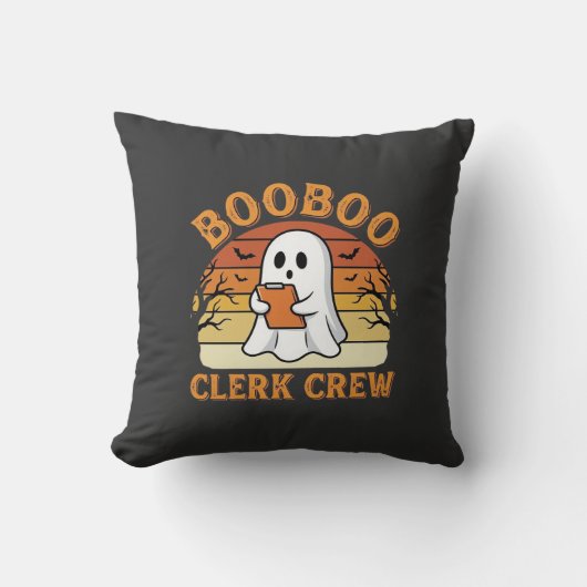 Coussin Équipe de commis Booboo Création de fantôme d'Hall (Recto)