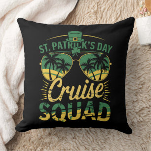 Coussin Équipe de croisière de la Saint-Patrick tenue de f