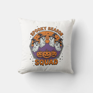 Coussin Équipe de la saison effrayante T-shirt Halloween f