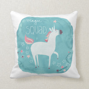 Coussin Équipe de licorne magique