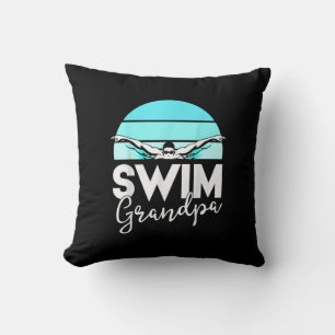 Coussin Équipe de natation Grand-père Papa nage Rencontrer