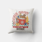 Coussin Équipe de Noël de cousins rétro appariés pour en (Verso)