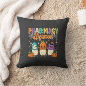Coussin Équipe de pharmacie Halloween Ghost Pills Design_1 (Couverture)