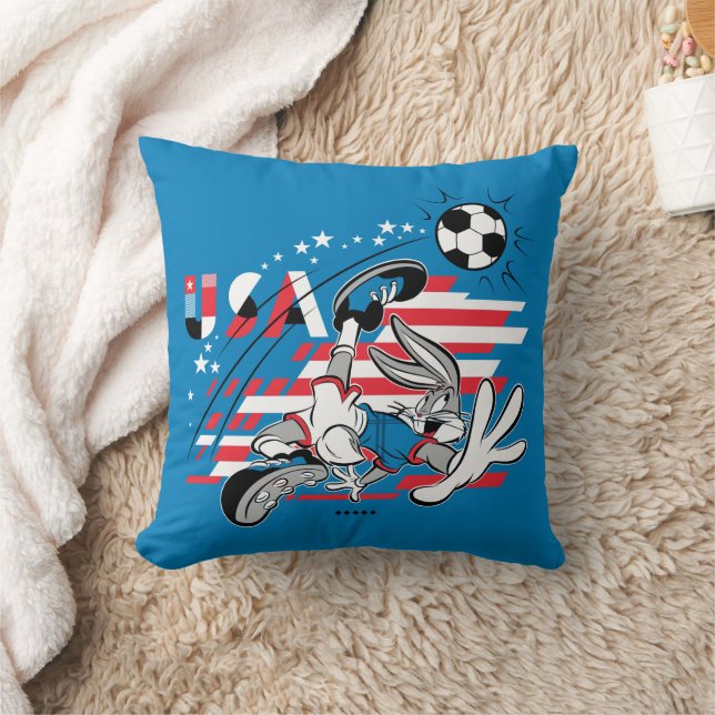 Coussin Équipe de soccer USA de BUGS BUNNY™ Graphique (Couverture)