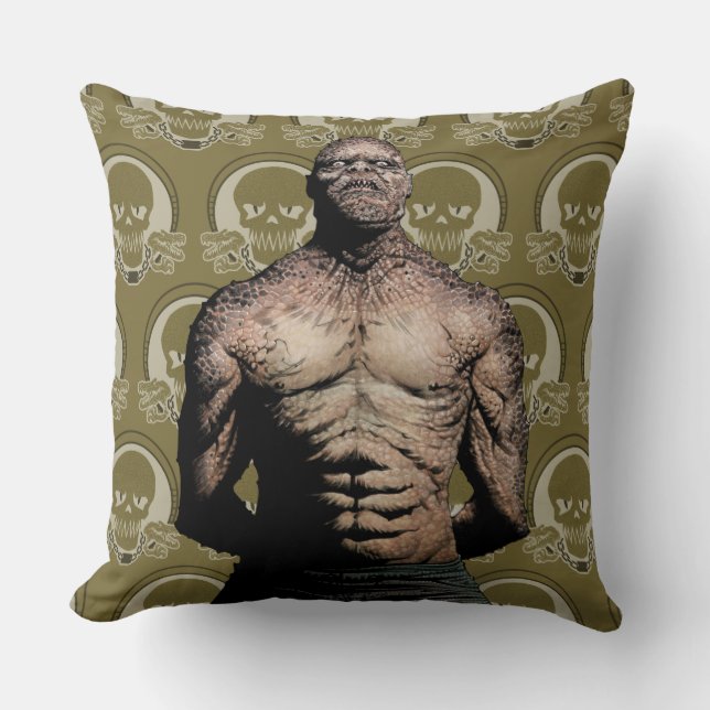 Coussin Équipe de suicide | Killer Croc Comic Livre Art (Recto)