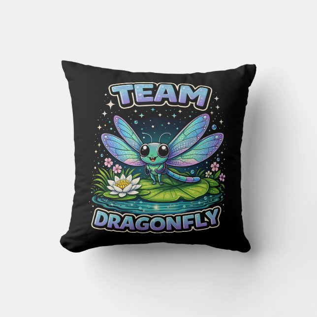 Coussin Équipe Dragonfly (Recto)