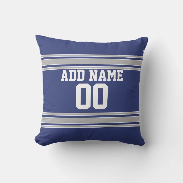 Coussin Équipe Jersey avec nom et numéro personnalisés (Recto)