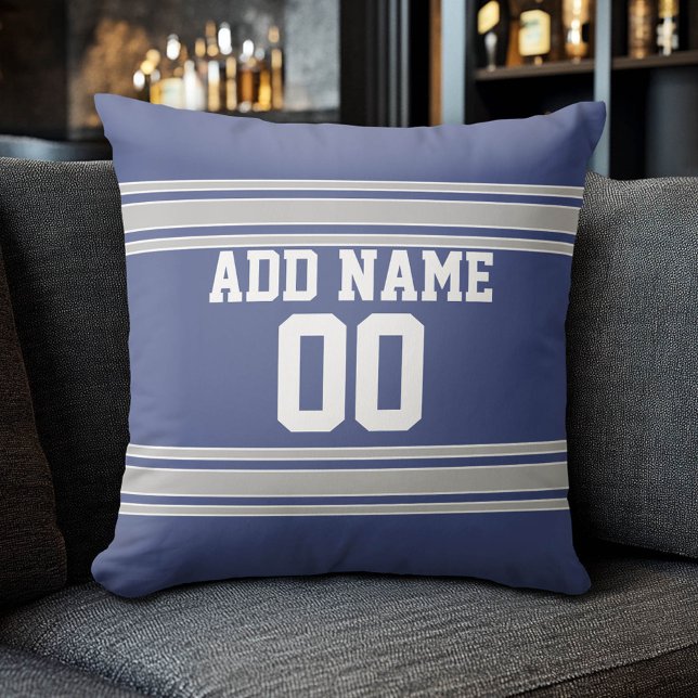 Coussin Équipe Jersey avec nom et numéro personnalisés (Custom Sporty Pillow)