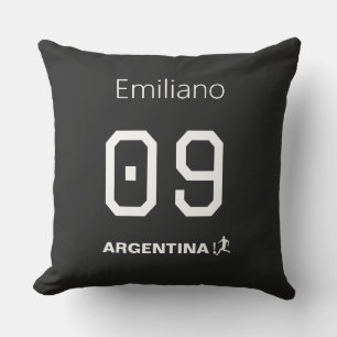 Coussin Équipe Nationale Argentine Monochromatique Personn