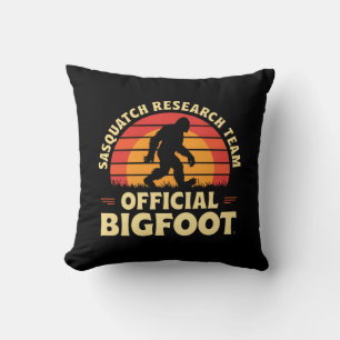Coussin Équipe officielle de recherche Sasquatch : Chasseu