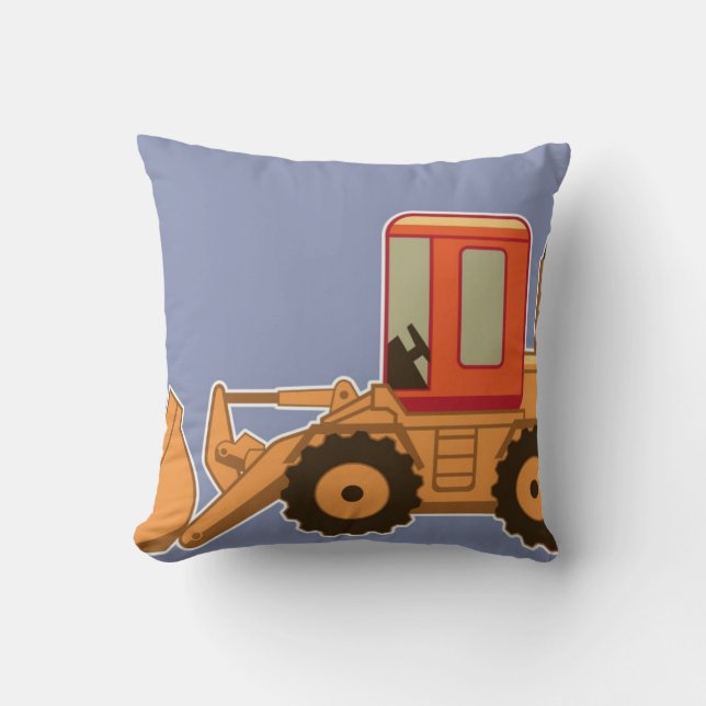 Coussin Équipement lourd Payloader - bleu de transport (Recto)