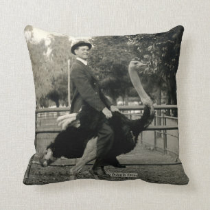 Coussin Équitation 1910 d'autruche