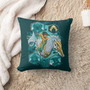 Coussin Équitation Aquaman À Cheval Dans Les Royaumes
