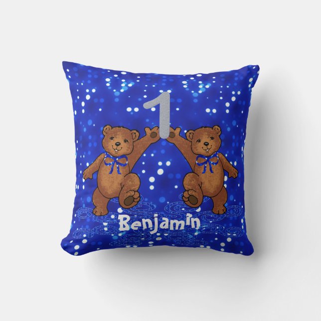 Coussin ęr Nounours d'anniversaire (Recto)