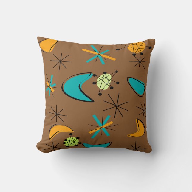 Coussin Ère atomique inspirée la moitié du siècle II de (Recto)