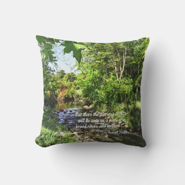 Coussin Esaïe 33:21 (Recto)