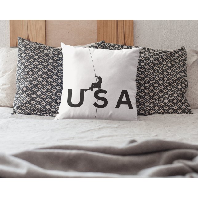 Coussin Escalade de montagne aux États-Unis (Créateur téléchargé)
