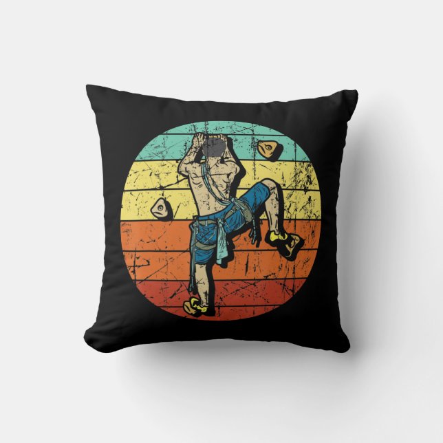 Coussin Escalade de Rocher de l'escalade murale de Retro (Recto)