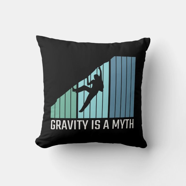Coussin Escalade - La gravité est un mythe (Recto)