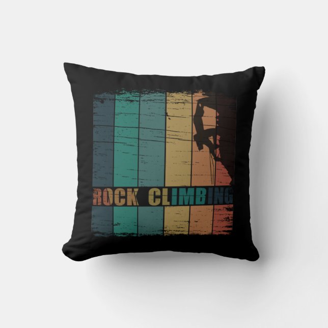 Coussin Escalade rock grimpeur vintage (Recto)