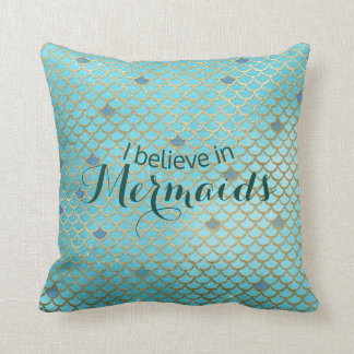 Coussin Éscaliers de sirènes Turquoises pour lancer l'orei