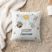 Coussin Espace Extérieur Anniversaire Galaxie Soleil Lune  (Couverture)