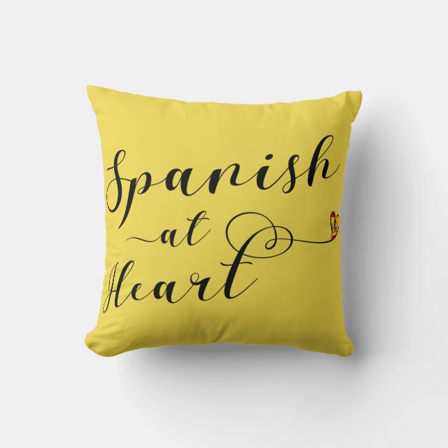 Coussin Espagnol À Coeur Throw Cushion, Espagne (Recto)