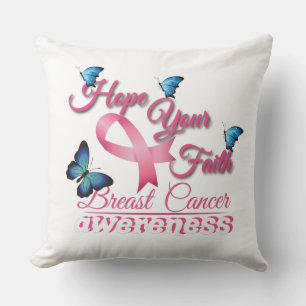 Coussin Espère ta foi (Sensibilisation au cancer du sein)