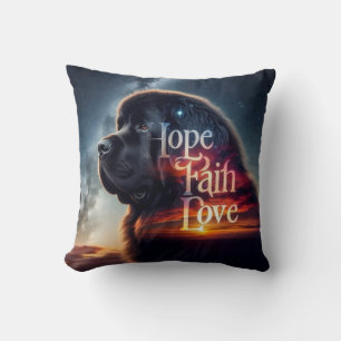 Coussin Espoir Foi Amour Terre-Neuve