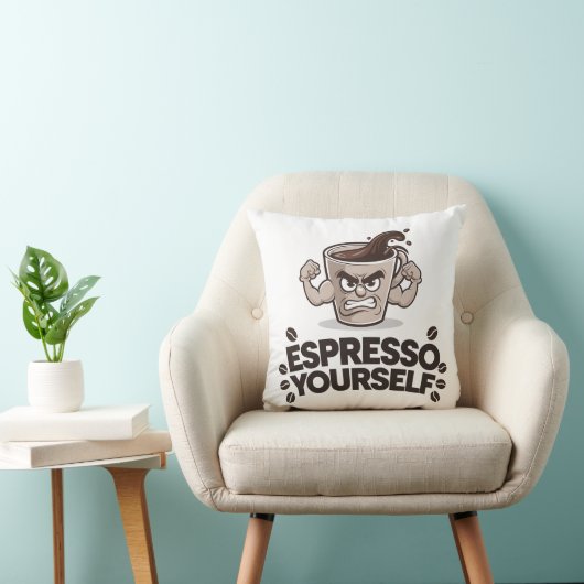 Coussin Espresso Yourself - Amusant café design (Chaise)
