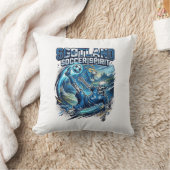 Coussin Esprit de football d'Écosse squelette attaquant Na (Couverture)