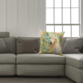 Coussin Esprit de loup blanc