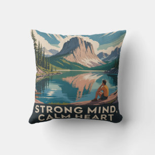 Coussin Esprit Fort, Cœur Calme