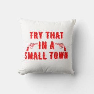 Coussin Essayer Dans Une Petite Ville
