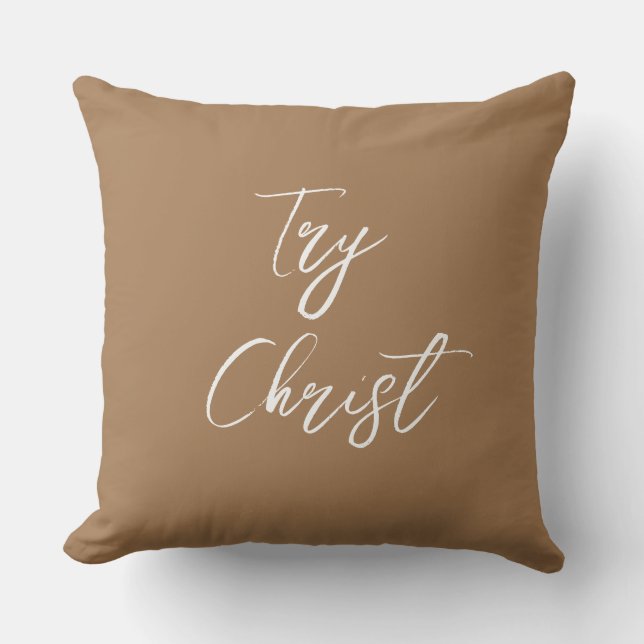 Coussin Essayez Christ Light Brown (Recto)