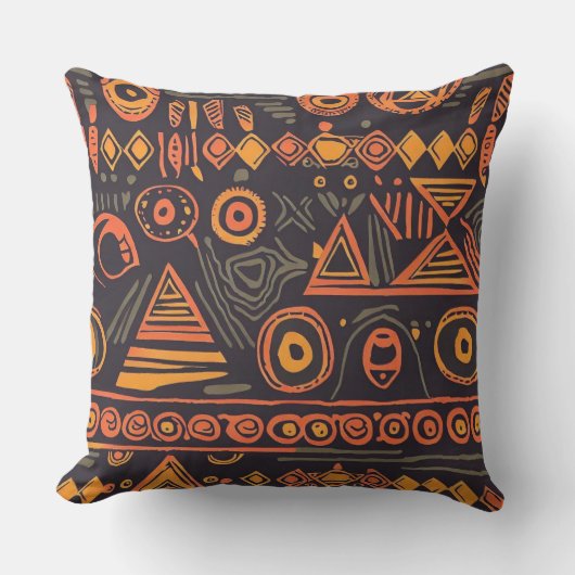 Coussin Essence Africaine : Conception Ethnique Superbe Co (Recto)