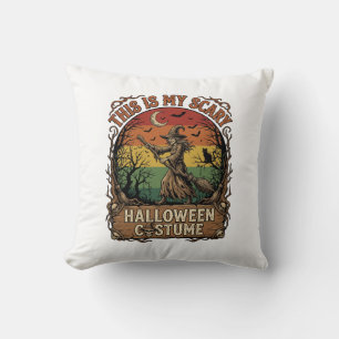 Coussin Est Balai de Sorcière de Chat de Costume d'Hallowe