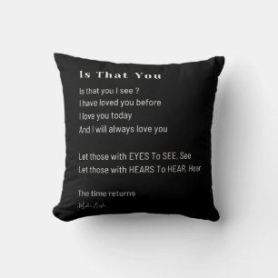 Coussin Est-ce que vous voyez l'amour poème décoration