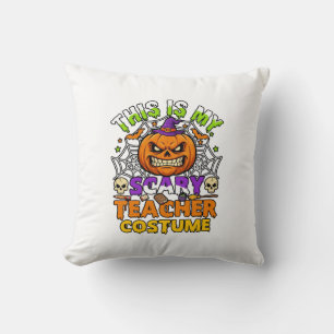 Coussin Est Costume De Prof Scary Haloween Citrouille Sorc