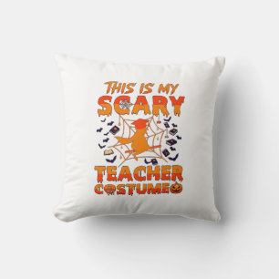 Coussin Est Costume d'enseignant effrayant Halloween Sorci