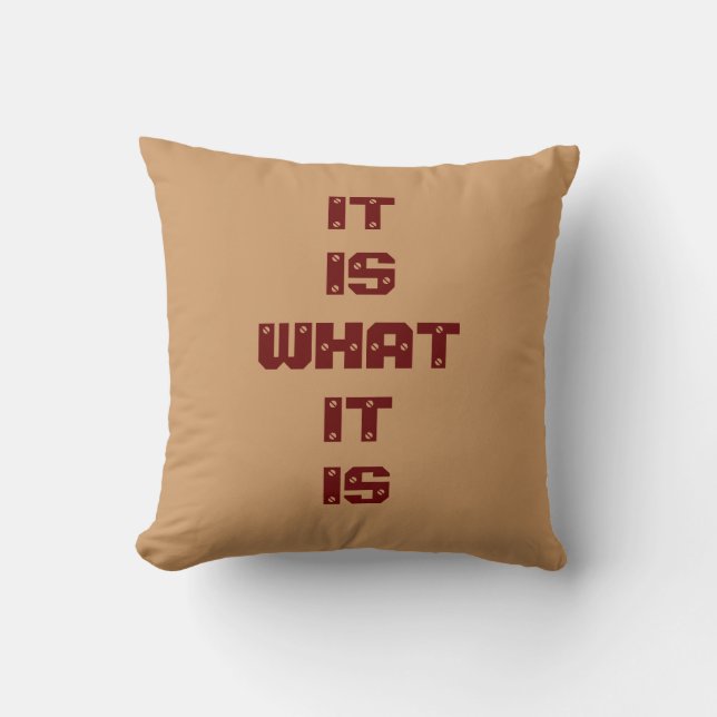 Coussin Est il ce que c'est carreau vissé (Recto)