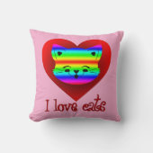 Coussin Estampa Animal - I Love Cats - Almofada (Recto)