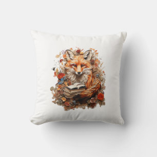 Coussin esthétique Cottagecore avec livre Goblincore migno