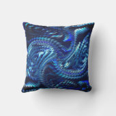 Coussin Estrela azul ondulada com trados em ziguezague (Verso)