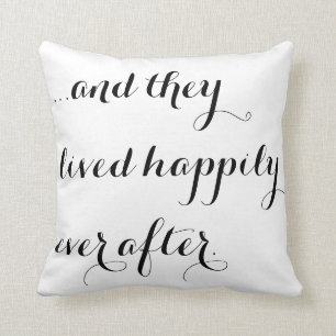 Coussin Et ils ont vécu heureusement pour toujours chic