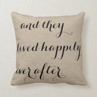 Coussin Et ils ont vécu heureusement pour toujours la