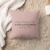 Coussin Et ils vécurent heureux à jamais moderne blush wed (Couverture)