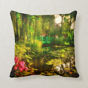 Coussin Étang célèbre de Claude Monet Giverny avec des